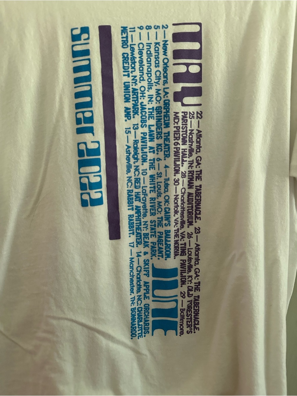 The War On Drugs Graphic White Tee - Blue/Purple Print - Picture 4 of 5